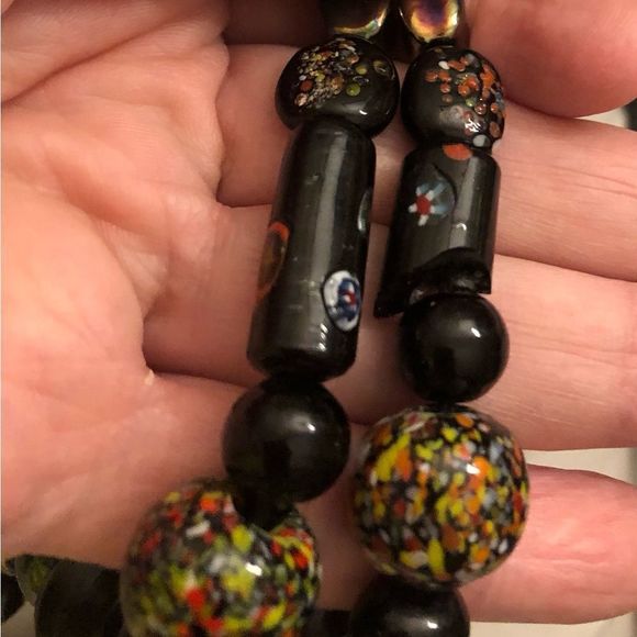 Vintage Millefiori graduating glass bead necklace - Picture 11 of 11